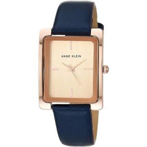 Women's Gold Tone Leather Strap Water Resistant Quartz Movement Watch